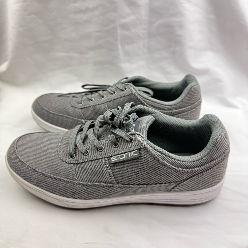 Etonic Stabi-LIFE Sport spikeless golf shoes in‎ gray canvas men’s size 9.5
